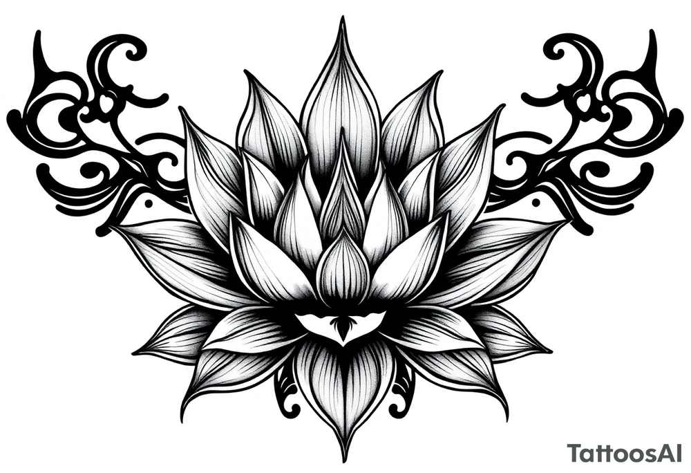 Water lily, wiccan, fire tattoo idea