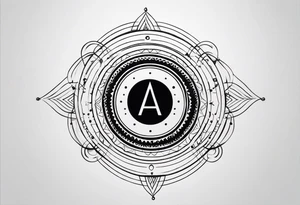 simple symbols small shapes lines and circles tattoo idea