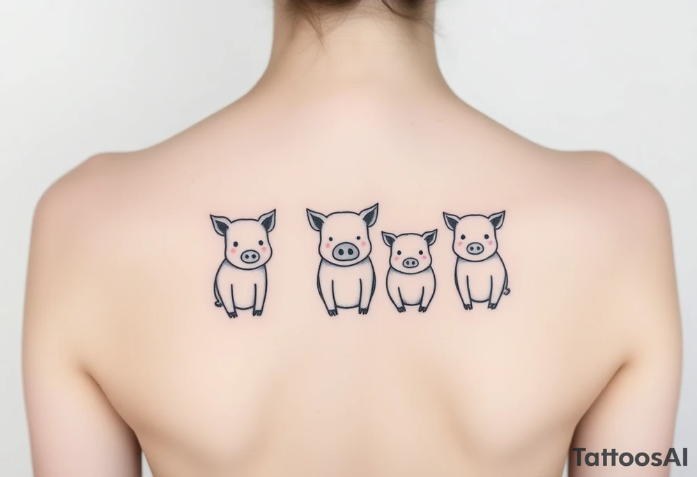 Three little pigs nursery rhyme tattoo idea