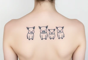 Three little pigs nursery rhyme tattoo idea