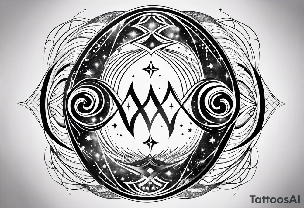 galaxy as an infinity symbol tattoo idea