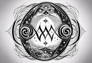 galaxy as an infinity symbol tattoo idea