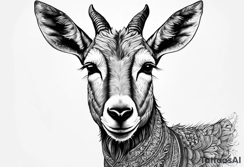 Half Goat half kangroo tattoo idea