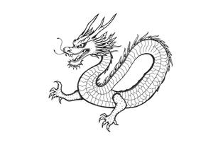 Beautiful asian dragon tattoo idea