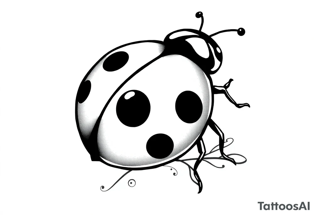 Cute ladybug tattoo idea