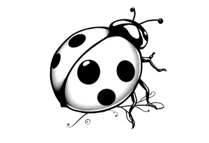 Cute ladybug tattoo idea