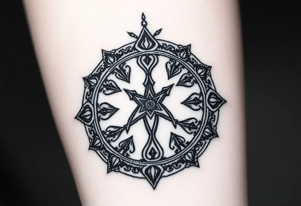 time, yggdrasil, norse symbology, geometric tattoo idea