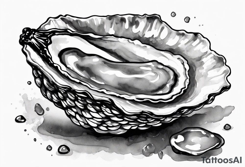 One small  Pretty oyster tattoo idea