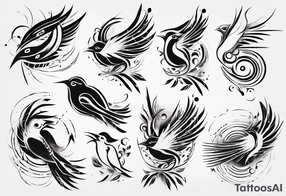 goddess wheat birds tattoo idea