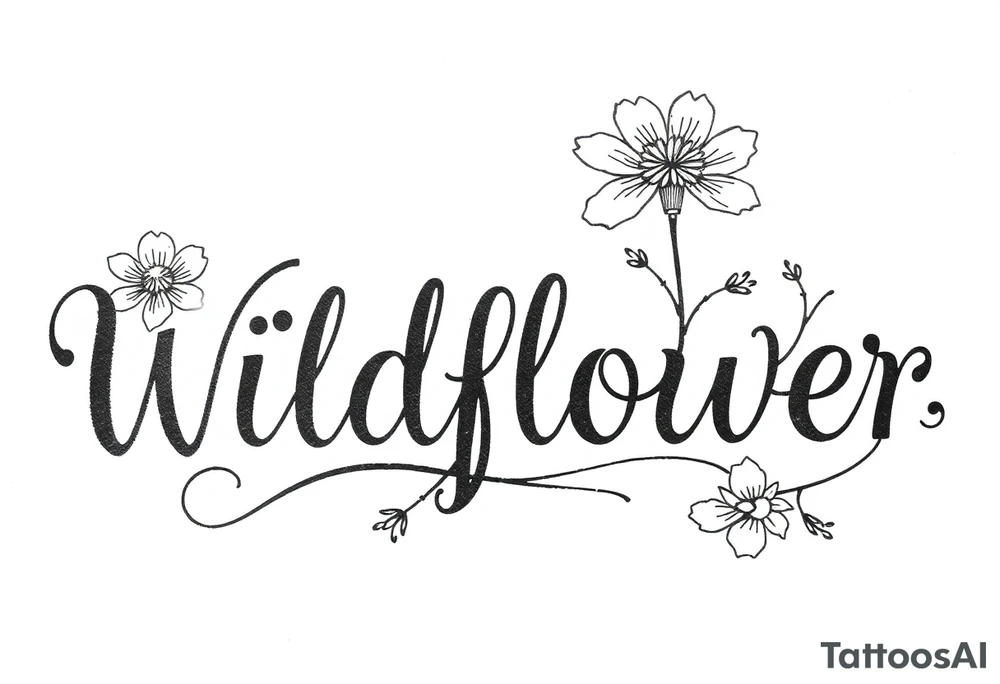 Wildflower tattoo idea