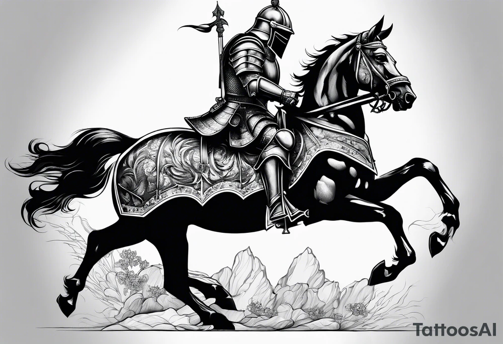 knight praying tattoo idea