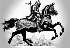 knight praying tattoo idea