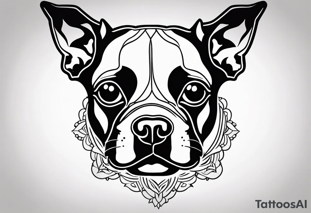 boston terrier tattoo idea