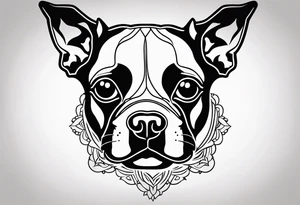 boston terrier tattoo idea