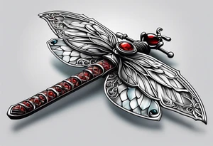 Sword going in to cicada tattoo idea