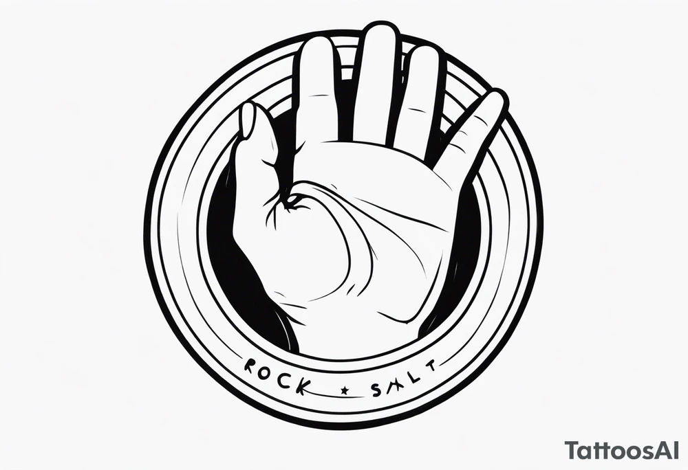 Rock and roll hands sign tattoo idea