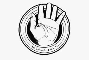 Rock and roll hands sign tattoo idea