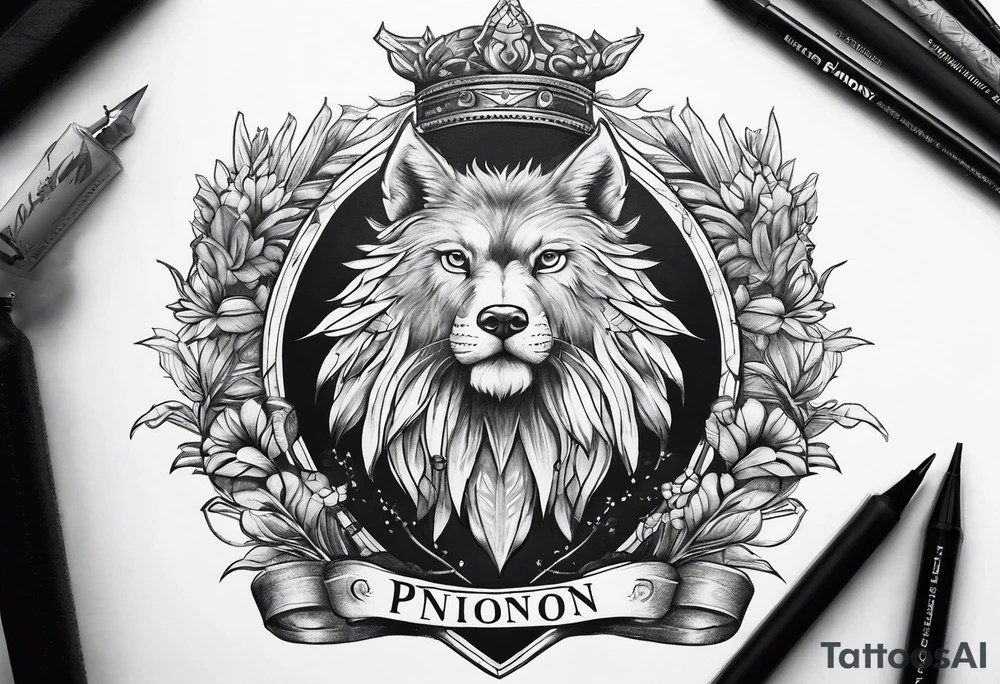 Pinon family crest tattoo idea