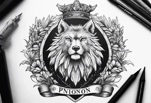 Pinon family crest tattoo idea