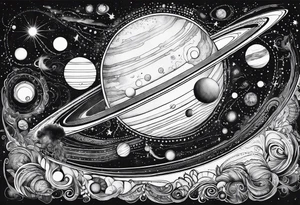 A solar system tattoo idea
