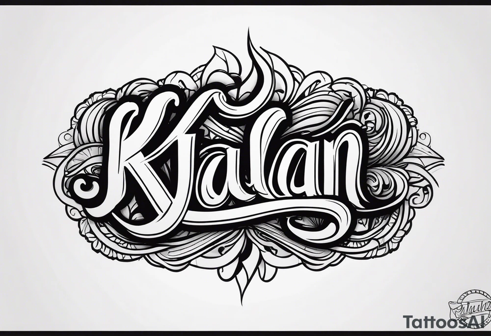 Name tattoo says kalan tattoo idea