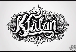 Name tattoo says kalan tattoo idea