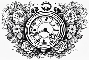 Wasted time themed sleeve tattoo idea