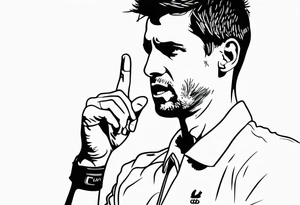 novak djokovic with a finger in your head tattoo idea