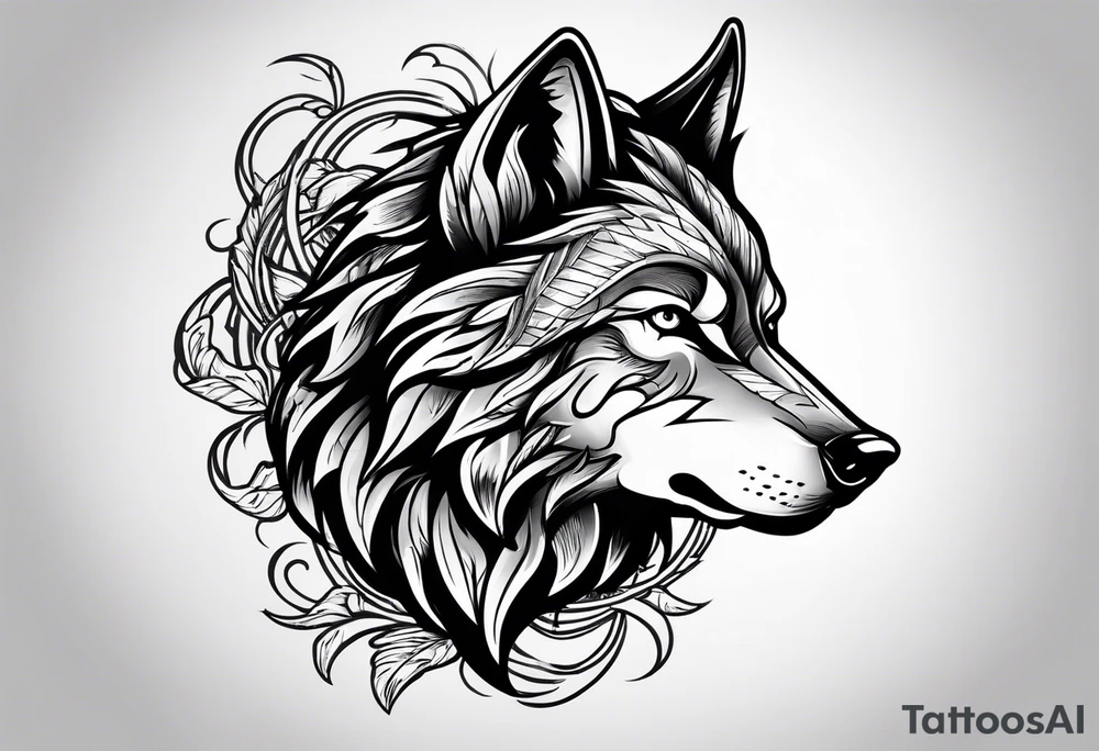 Relic wolf logo tattoo idea
