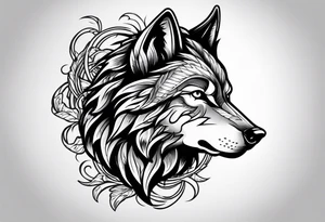 Relic wolf logo tattoo idea