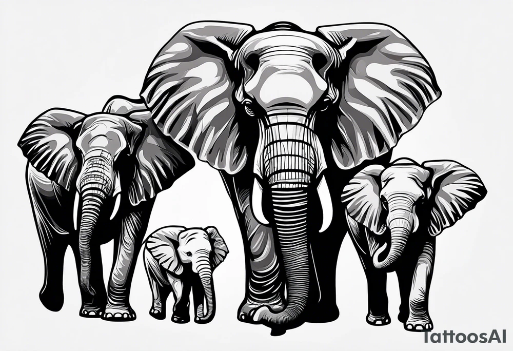 Elephant Family tattoo idea