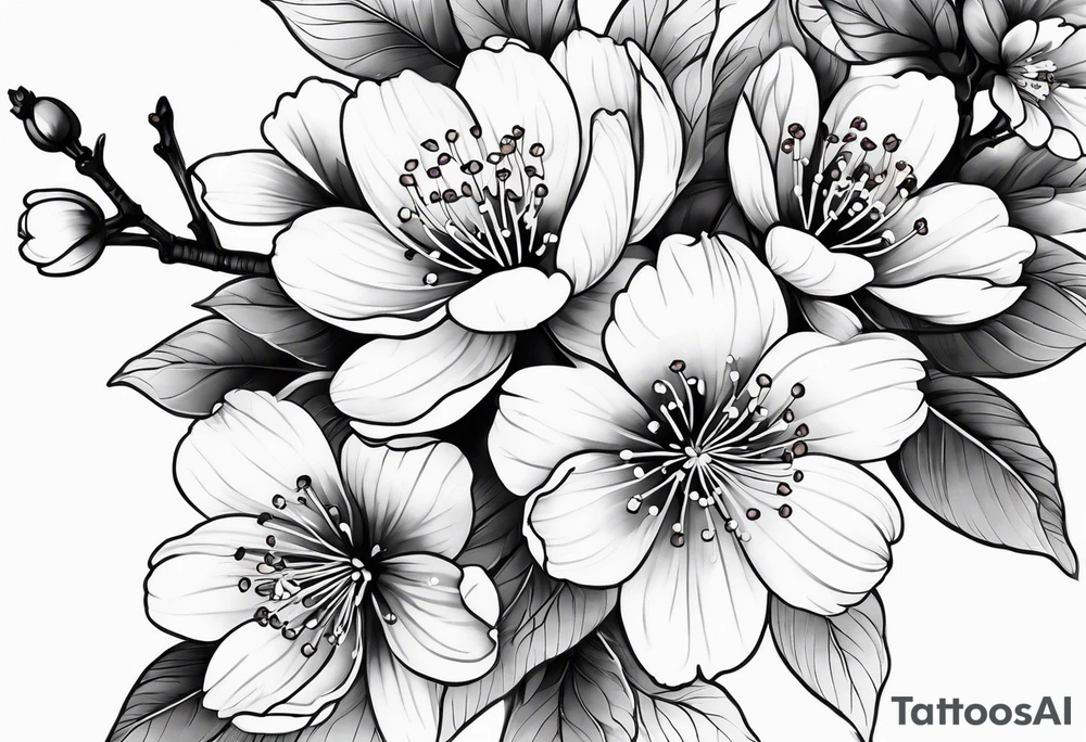 Cherry blossoms tattoo idea