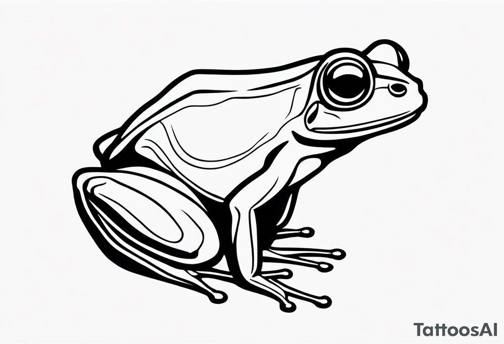 a simple frog tattoo idea
