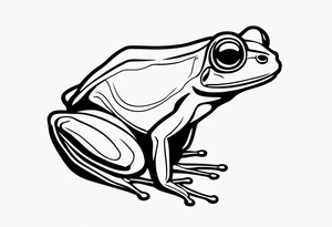 a simple frog tattoo idea