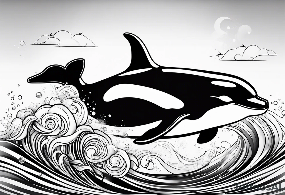 Orca whale tattoo idea