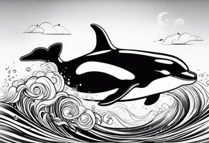 Orca whale tattoo idea