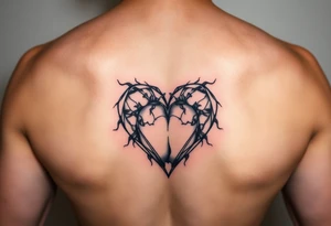 open love heart tattoo idea
