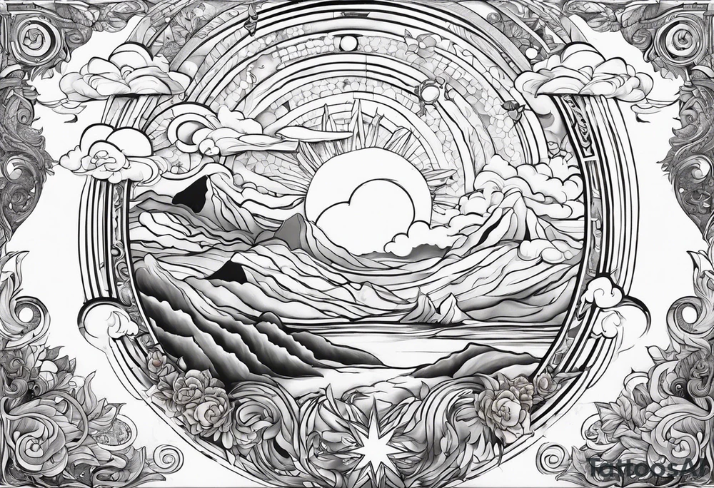 God showing Moses the universe tattoo idea
