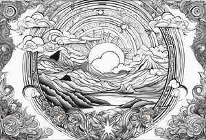 God showing Moses the universe tattoo idea