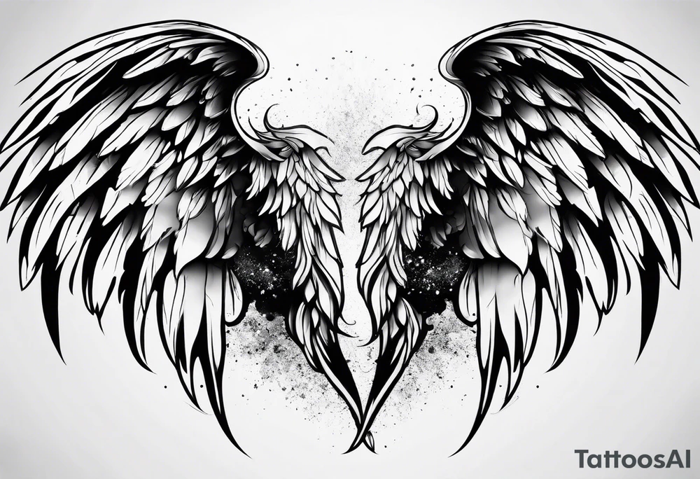 Angel wings tattoo idea