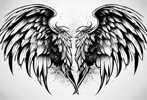 Angel wings tattoo idea