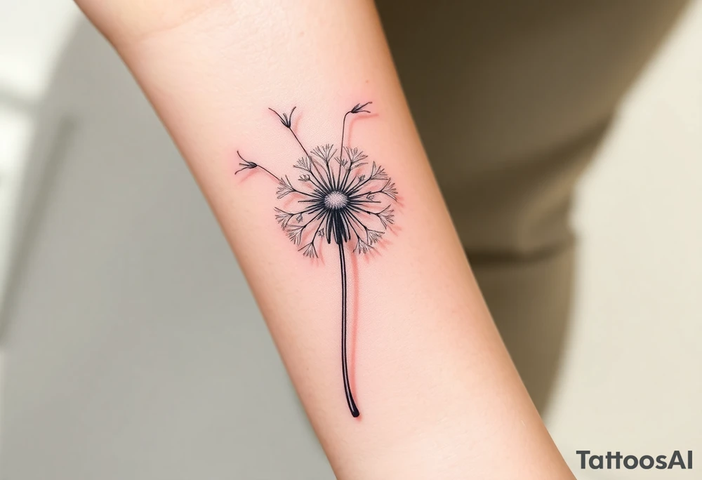 Dandelion real 
with shadows tattoo idea