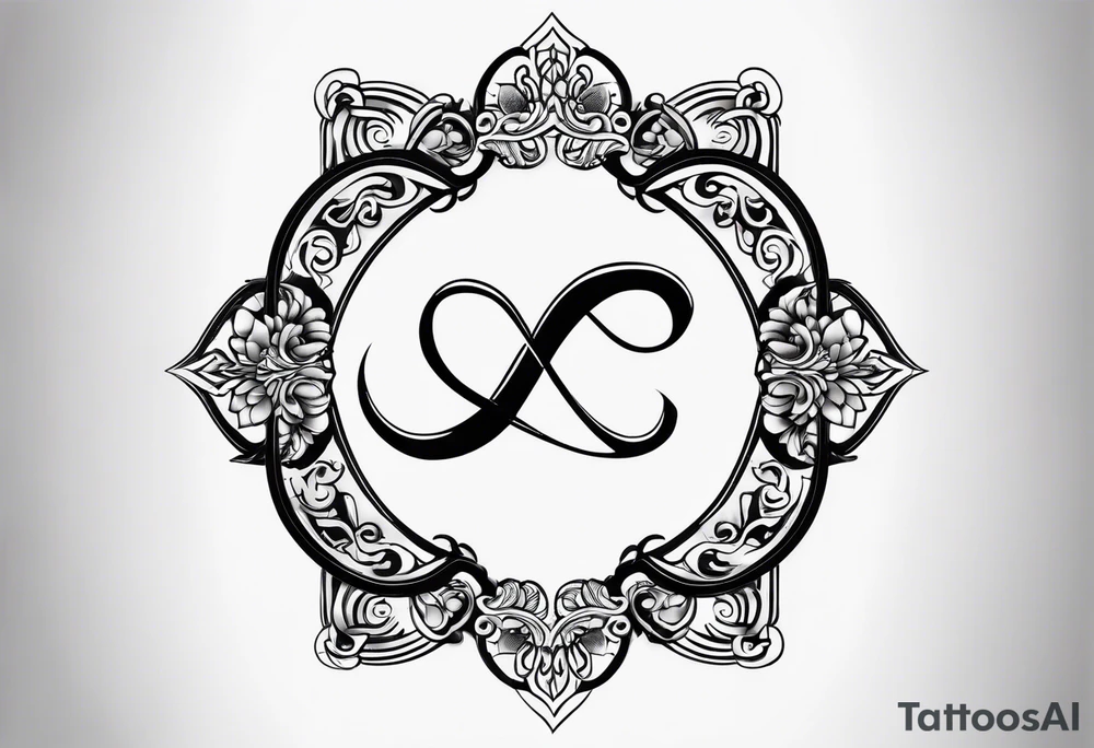 Infinity symbol with name tattoo idea