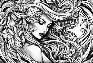 extreme twisted detangled tissue arm tattoo idea