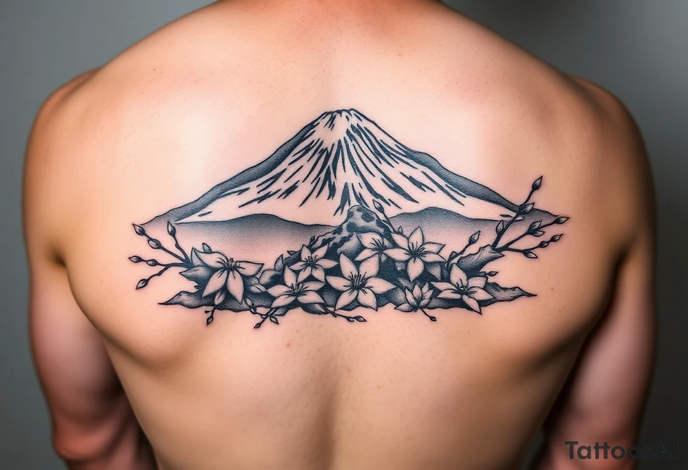 Marine corps, Mount Fuji, cherry blossoms, IWO Jima memorial, tattoo idea