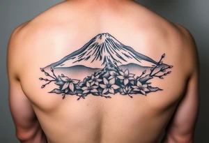 Marine corps, Mount Fuji, cherry blossoms, IWO Jima memorial, tattoo idea
