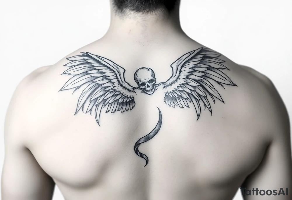 Fallen angel tattoo idea