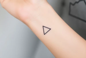 A small tattoo (2x2cm) on my wrist to represent my lesbian identity, but in a subtle way. Fine line. Triangle. tattoo idea