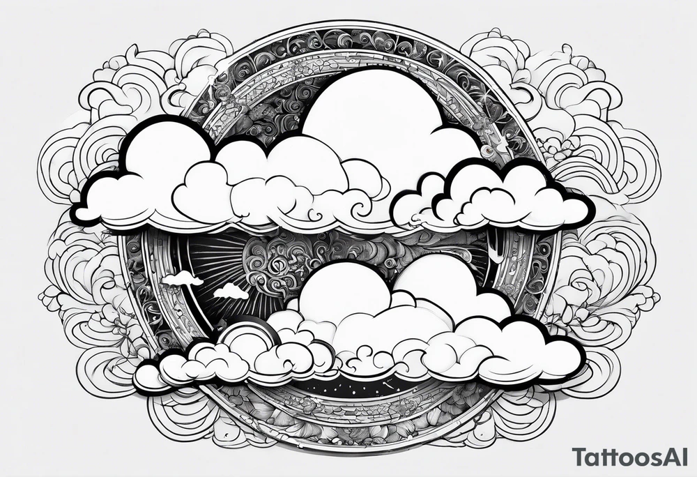 cloud pattern tattoo idea
