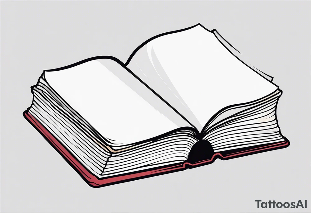 pile of open books no background tattoo idea